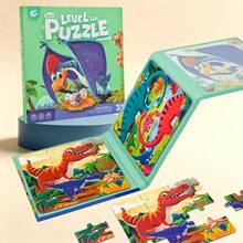 1pc 3-In-1 Magnetic Puzzle Book, Animal/Transportation/Ocean Adventure/Fruit/Dinosaur/Fairy Tale Theme Logic Thinking Game, Quiet Time Road Trip Toy, Suitable For Boys And Girls 3 Years Old And Above, Surprise Holiday Gift - Multicolor - View 6