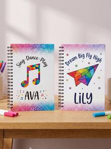 Customized Name Loop Notebook, Suitable For Primary School Students, Parents, Teachers And Gift Buyers. It Is An Assignment Record Book, Suitable For Various Occasions Such As The Start Of The School Year, The New Semester, And Christmas. - Multicolor - View 4