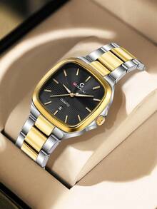 GUSALAI Men's Fashion Square Quartz Watch, Unisex, Multiple Colors Available, Suitable For Daily Wear, Valentine's Day Gift, Birthday Gift Choice - one-size - View 5