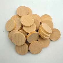 45pcs Wooden Craft Blocks, 5mm Thick Wooden Cylinders, Wooden Rods, Wooden Models For DIY Crafts Painting And Architectural Carving - DIY Round Wooden Blocks - View 6