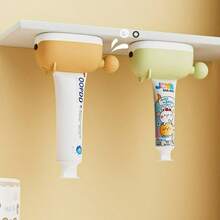 1pc Premium Toothpaste Squeezers, Manual Dispenser, Suitable For Cream, Ointment, Plastic Toothpaste Holder, Bathroom Organizer Additions. Toothpaste Squeezing Tool, Toothpaste Tube Distributor,Toothpaste Holder, Stylish Design, Durable Construction - Multicolor - View 4