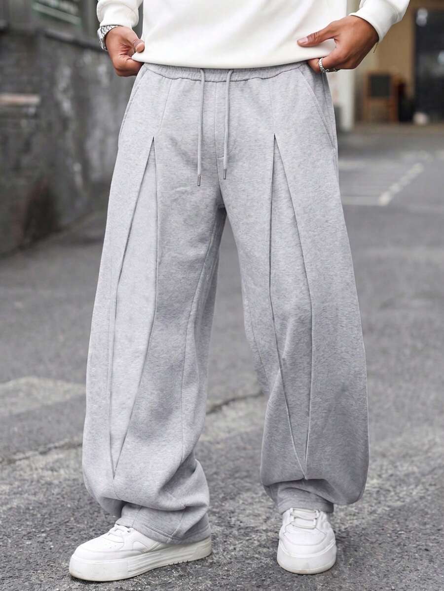 Men's Spring/Autumn Outdoor Sports Casual Pants, Multi-Functional Athletic Long Pants, Suitable For Daily Office, Running, Cycling, Gatherings - Light Grey - View 1