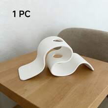 1pc Ribbon-Shaped Dried Flower Holder, Curved Vase Display Stand, Durable Plastic Floral Support Rack, Creative Desktop Floral Decoration, Home & Office Decor Accessory, Wedding Party Flower Display Stand, Modern Minimalist Dried Flower Ornament - Multicolor - View 10