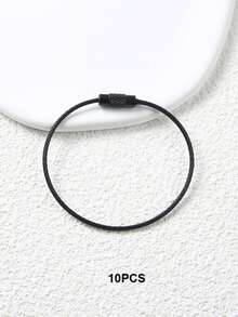 10pcs Candy Color Steel Wire Rings, DIY Keychain Jewelry Accessories, Sweet Ins Style Key Ring Pendant Buckle, Suitable For Girls - Colored Steel Wire Rings - View 8