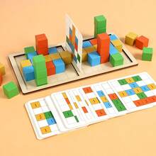 Battle Blocks Game, 1 Set Boxed Wooden 2-Player Free DIY Creative Number Shape Educational Desktop Toy, Double-Sided Stepped Challenge Cards, Supports Number Array Reasoning And 3D Spatial Scene Assembly Dual Gameplay, Cultivates Children's Spatial Imagination And Creativity, Comprehensive Intellectual Development, Parent-Child Interaction, Classroom Teaching First Choice, Birthday, Halloween, Christmas Gift For Girls And Boys - Multicolor - View 7