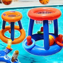 Inflatable Basketball Hoop For Kids, Water Toss Game, Interactive Floating Toy For Pool And Beach, Water Sports Toy For Outdoor Beach Parties - Style 2 - View 4