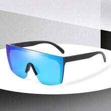 1 Pair Shield-Shaped Neutral Personalized Square Fashion Eyeglass Frames, Multifunctional Glasses Suitable For Parties, Outings, Travel, Beach And Outdoor - Multicolor - View 5