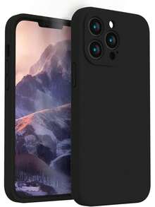 [Fashion Liquid-Like]Pure Black TPU Liquid-Like Phone Case | Minimalist Style Shockproof Scratch-Resistant Compatible With Apple 17/17 Pro/17 Pro Max, 16/15/14/13/Pro/Pro Max, Provides All-Around Lens Protection, Suitable For Men, Women And Students. Ideal For Summer Campus, Office, Travel And Outdoor Scenarios. - Black 2 - View 8