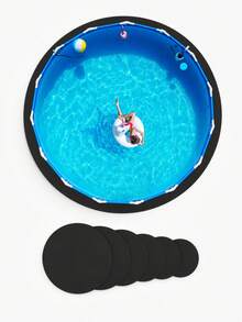 1pc/Set Round Pool Pad, Suitable For 10/12ft Above Ground Pool, Pool Bottom Mat, Thickened Black Protective Liner, Prevent Puncture - Multiple Styles - View 6