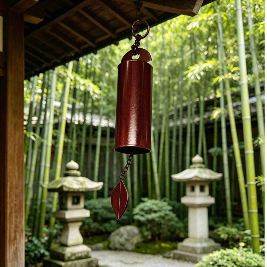Vintage Bell Metal Wind Chime Decorative Hanging Ornament With Decorative Chain, Outdoor Garden Hanging Decor, Perfect For Home Decor, Yard Decor And Balcony Decor, Christmas Decor, Holiday Decor - Retro Wind Chimes - View 1