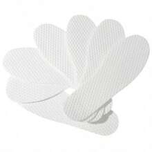 100pcs/10pcs Disposable Thin Wood Pulp Sanitary Shoe Insoles, Sweat-Absorbent, Odor-Resistant, Trimmable, For Men And Women, Military Training Shoe Insoles[Bulk Packaging Reference Image 9] #ShoeInsoles #FootCare #DisposableInserts #MilitarySupplies - White - View 14