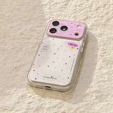 GUCADI Funda de teléfono estilo americano con polvo dorado transparente y cielo estrellado, pequeña estrella chapada, compatible con iPhone 17pm, 16, 14 transparente, graffiti personalizado Y2K con estrellas coloridas 15, protección de cobertura completa, personalizada, creativa, estilo geométrico, minimalista, fresca, estilo de bloques de color, nicho, estilo Ins. - Multicolor - Ver 8