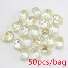 50入/包 6*9mm 玻璃光滑水滴小吊墜 DIY 珠寶配件 耳環項鍊吊飾 車掛飾 花藝編織 - 6*9mm光面水滴(50顆) - 查看 25