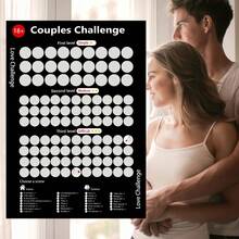 104 Couples Scratch-Off Game - Position Challenge Game, Perfect Choice For Date Night And Valentine's Day! Date Night Promotes Between Couples, Scratch-Off Poster - Multicolor - View 1