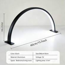 1 قطعة مصباح أظافر LED، مصباح طاولة LED 40/53 سم، ضوء نصف القمر لمكتب الأظافر، مع شريط لاصق ثابت، مصباح أظافر بقابس USB، لمكتب التطريز وإضاءة ملء محيطية بقابس USB، مصباح عمل لصالون التجميل - USB - مشاهدة 15