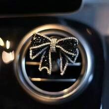 1pc/2pcs Car Air Vent With Diamond Bow Decoration - Bow - View 7