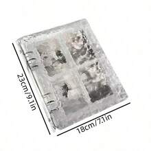 Transparent Crystal Ripple Photo Album, A5 Loose-Leaf 4-Slot 3-Inch Card Collection Notebook, Suitable For Card Collection, Idol Photo Cards, Calendar Making, Photo Album Making,Card Holder - One Size Fits All - View 3