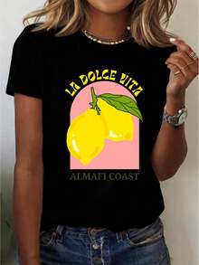 Women T-Shirts - 黑色 - 查看 1