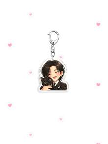 1/6pcs Arirang Album Cartoon Acrylic Keychain, Character Bag Charm, Suitable For ARMY Fans, Couple Gifts And Party Favors - Multicolor - View 16