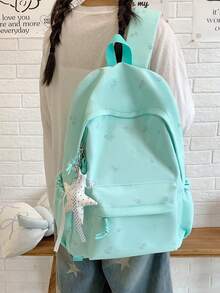 LECEY Mochila de gran capacidad para estudiantes de secundaria, preparatoria y universidad para mujeres - Verde - Ver 4