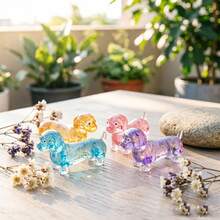 1pc Shiny Soft Sausage Dog Squishy Toy, Designed For Teenagers And Adults Seeking Ritual Of Life And Emotional Release, Ideal Stress Relief Companion For Urban High-Pressure People, Embedded With Fine Gold Powder And Warm Orange Gradient Halo - Multicolor - View 6