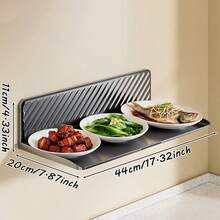 Rustproof Heavy Duty Self Adhesive Floating Wall Rack,Multi-Scene Wall Storage Spice Tray,Space Saving Wall Mount Organizer For Kitchen Counter,Shower Room Vanity,Bedroom Small Plant Decor,No Damage To Wall - Multicolor - View 14