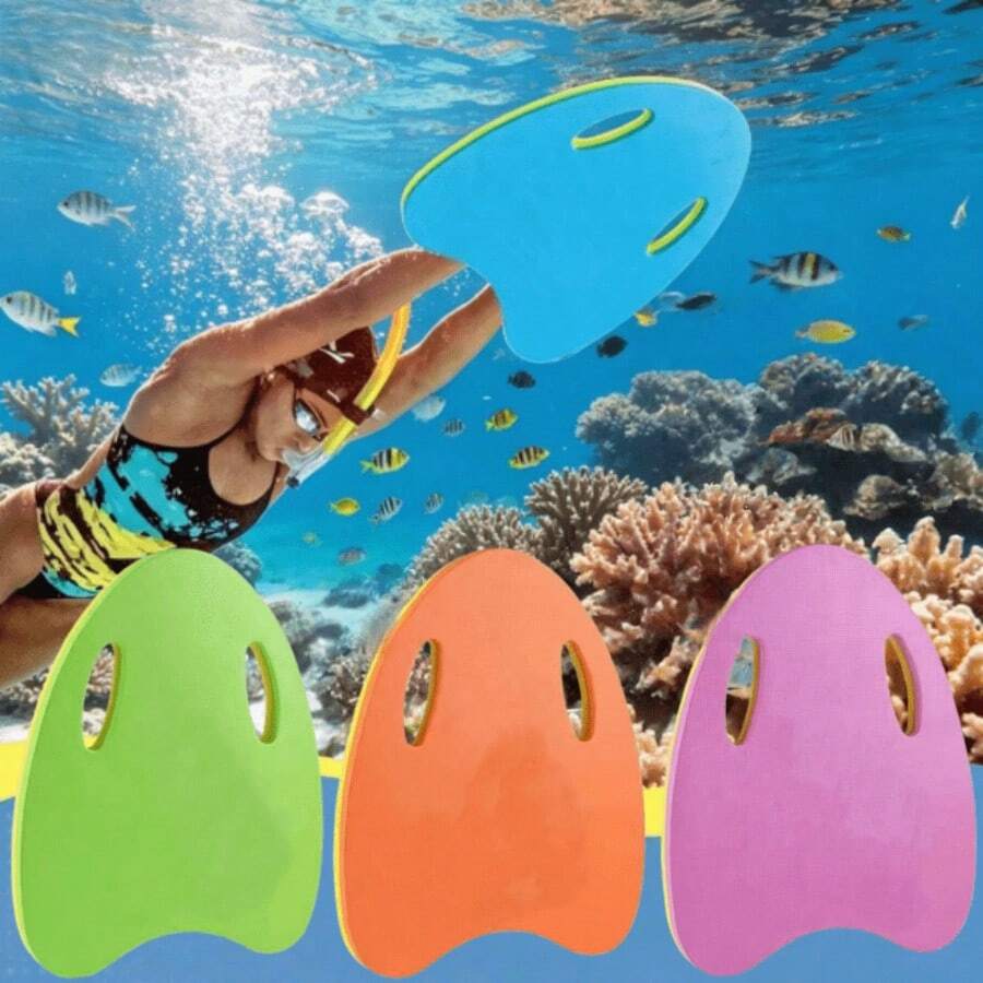 40Cm/15.7In Reversible A-Line Pool Float Kickboard With Handle, Portable Heavy Duty EVA Foam Swim Training Board, Swimming Kickboard For Adults Beginners, Back Float Belt For Pool, Water Drawing Board, Pool Noodle Alternative, Beach Party - A-shaped Pool Float Board - View 1
