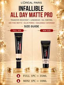 L’Oreal Paris L'Oreal PRO 粉底液 #240，10/35ml，雙重控油配方，高遮瑕，防水防暈染，輕盈配方，持久霧面妝效，適合油性肌膚 - 吸油棒PRO恆放溢彩持色粉底液#240 - 查看 5