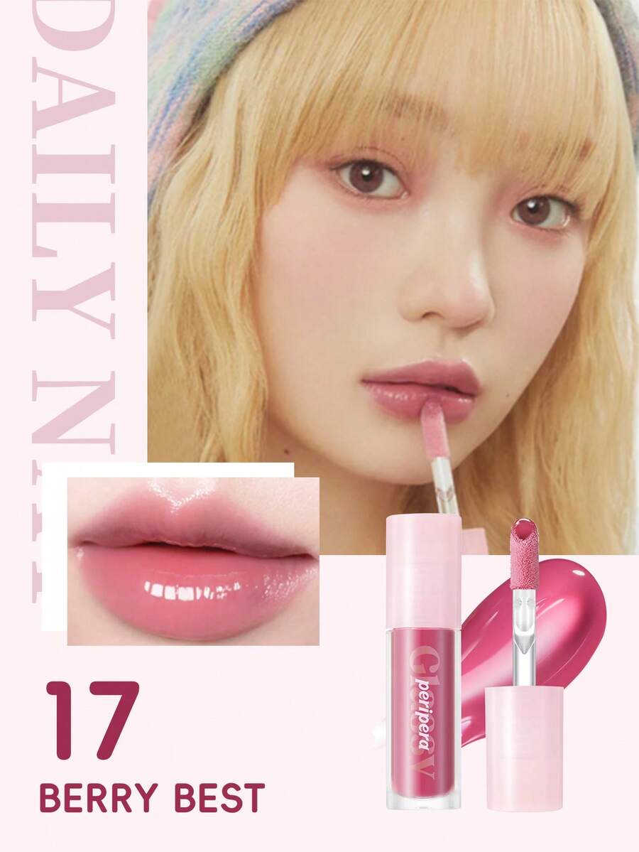PERIPERA Ink Glasting 玻璃唇釉 #17 Berry Best 1支 4.5ml,冷調紫藕葡萄莓果色,玻璃光澤保濕亮唇,低黏膩感,適合秋冬冷橄欖色肌膚妝容 - 017 漿果最佳(軟漿果) - 查看 1