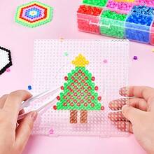 6/8pcs Large Transparent Perler Beads Board - DIY Craft Supplies - Plastic Material - Perfect For Jewelry Making And Handmade Projects - Large Transparent 2.6mm Fused Bead Plate - View 9
