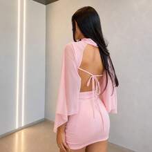Women Two-Piece Outfits - 淺粉色 - 查看 2