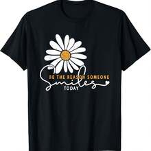 Daisy Be The Reason Someone Smiles Today T-Shirt - Black - View 9