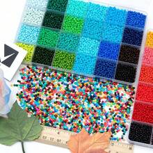 Kits para hacer joyas, 5 estilos de cuentas de semilla, accesorios para hacer collares, pulseras, colgantes y llaveros DIY, regalo creativo para mujeres - Multicolor - Ver 14