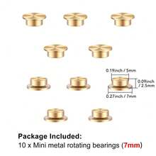 360°Rotation Smooth Spin Mechanism Spinner For Jewelry Making Nail Decoration,Mini Metal Rotating Bearings For DIY Handmade Crafts Paper Cards Scrapbooking,For School Projects, Invitations, Parties, Jewelry/Nail Decorations, And More. - Gold - View 14