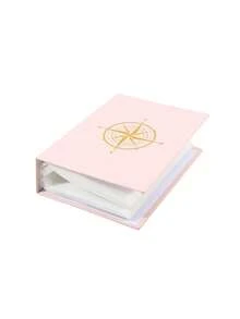 1pc Gold Foil Cover Insertable Photo Album With Inner Pages, Portable Photo Book, Family Memory Photo Storage Collection Album, Home Decor Gift, Birthday Gift, Couple Wedding Anniversary Photo Storage Book - Multicolor - View 11