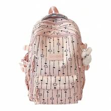LECEY Mochila de gran capacidad para estudiantes de secundaria, preparatoria y universidad para mujeres - Rosa - Ver 2