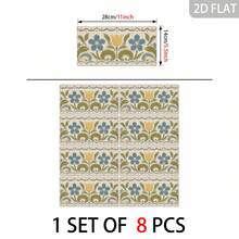 Adesivi per piastrelle floreali vintage 28*14cm autoadesivi impermeabili rimovibili decorazioni per pareti cucina e bagno - C - Visualizzare 12