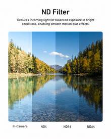 TELESIN CPL VND 黑色柔光霧化效果 1/4 ND4 ND16 ND64 磁吸鏡頭濾鏡套組，適用 Insta 360 Luna Ultra，99% 透光率濾鏡框組，適合 Vlog、旅行、戶外影片拍攝 - 查看 7
