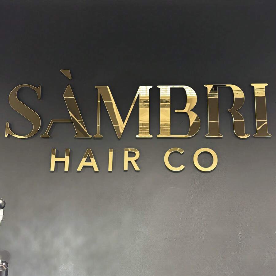 壓克力裝飾個性化客製化自黏式3D字母,姓名客製化牆面字母牆面裝飾字母,工作室裝飾3D字母 - 彩色 - 查看 1