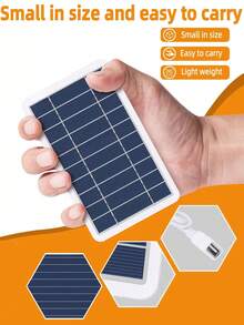 2/1pc Outdoor Travel Mini Solar Panel Charger 2W 5V USB Output, Lightweight Portable Solar Power Charging Panel For Camping Hiking Picnic RV Small Devices - Solar Whiteboard - View 10