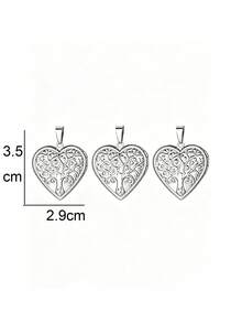 3pcs Fashion Stainless Steel 18K Gold Plated Heart Oval Portrait Relief Locket Pendant, Locket Photo Box With Flip Cover, DIY Unique Ideal Gift For Friends Birthday, Family, Mom/Grandma/Wife Anniversary Gift, Autumn Fashion, Casual, Vintage, Personalized, Daily Wear, Party, Mother's Day, Valentine's Day, Graduation, Wedding - Multicolor - View 41