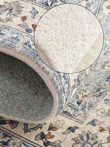 1 buah Karpet Ruang Tamu Motif Bunga Biru, Cocok untuk Dapur, Ruang Makan, Kamar Tidur, Dekorasi Ruangan Liburan, Dalam/Luar Ruangan, Kantor, Lobi, Keset Anti Selip, Karpet Kamar Mandi, Lorong, Area Belajar/Bermain Game - Dusty Blue - View 4