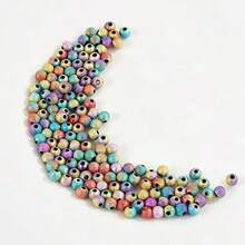 200pcs/500pcs 0.24In Mixed Color Acrylic Round Beads, Wrinkled Glitter Spacer Beads, Perfect For DIY Beading And Jewelry Crafts Accessories - Mixed Color Wrinkle 6 Beads - View 4