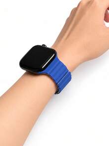 1件中性矽膠磁吸式錶帶，相容 ，適用 42mm、38mm、40mm、41mm、44mm、45mm、46mm、49mm 尺寸，時尚智慧手錶替換錶帶，適用 Ultra2、Ultra SE2、SE 11、10、9、8、7、6、5、4、3、2、1 系列，可作為學生返校禮物 - 彩色 - 查看 6