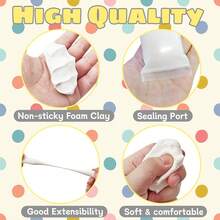 12/24/36pcs Pure White Modeling Clay Small Packs, Air Dry, Designed For Handmade Jewelry Making, White Modeling Clay Set, Parent-Child Craft, No Baking Required Air Dry Type, Includes Carving Tools - White - View 5