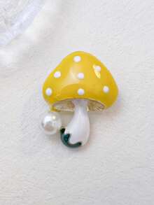 1pc Cute Mushroom Brooch, Fashion Creative Exquisite Small Pin, Anti-Exposure Clothing Accessory - Little Mushroom - View 7