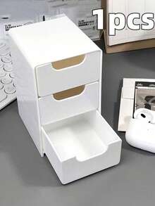 Mini 3-Tier Drawer Storage Box Multifunctional And Durable Cosmetic Storage Box For Use Office Study Bedroom School Desktop Stationery Storage Box Summer Bedroom Decor Back To School Essential Storage For Dormitory Student Miscellaneous - Multicolor - View 13