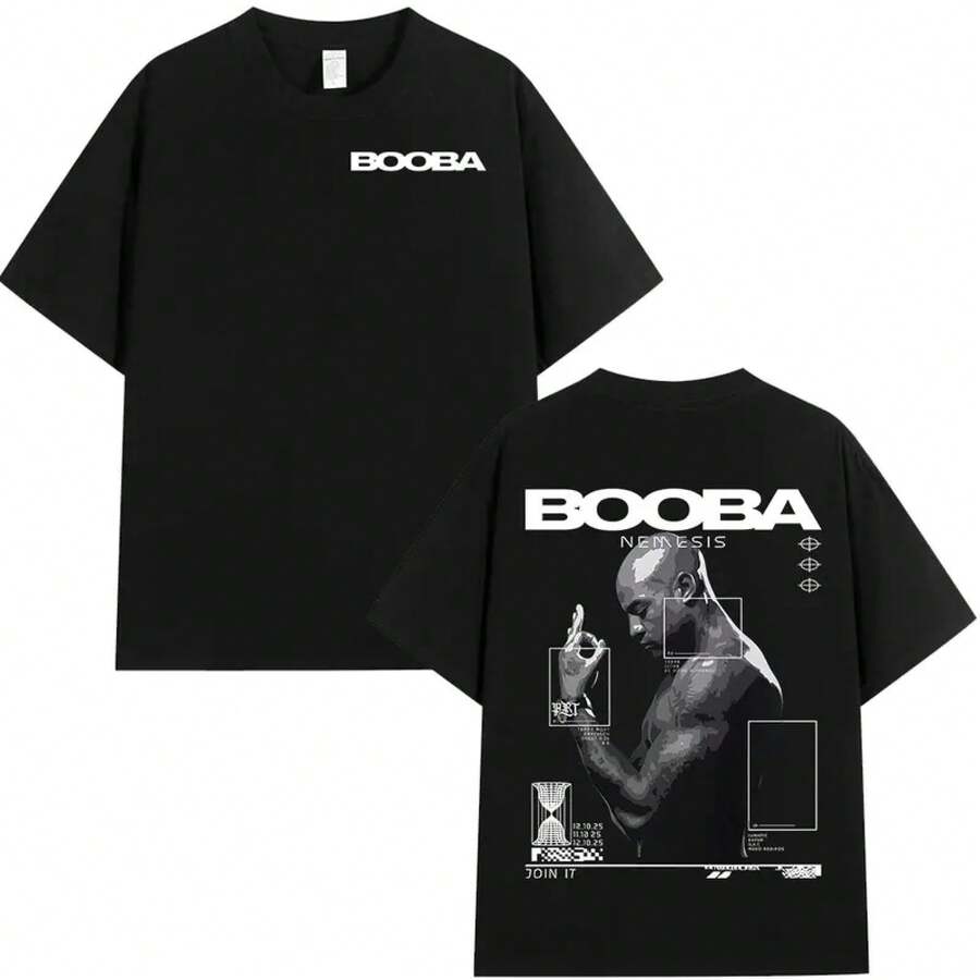 Rapper Booba Nero Nemesis Album T-Shirts Men Women Retro Gothic Hip Hop Short Sleeve T-Shirts Man 100% Cotton T-Shirt Streetwear - CMTpxyy867 - View 1