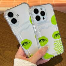 [24h Shipping From DE/FR/ES]Artistic Human Face Design Phone Case With Card Holder, Compatible With  16/16 Pro/16 Pro Max, Holds Cards And Photos, Fits  15/14/13/12/11, Transparent Four-Corner Reinforced Anti-Drop Full-Body Protective Casethe Perfect Present - A - View 6