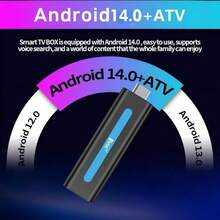 Q96 OHP TV98 RK3518 電視棒，Android 14 系統，雙頻 WiFi (4G/5G) 支援，8K 高畫質影片，語音遙控器，預裝應用程式，64G 記憶體，支援 IPTV - 藍色 - 查看 3